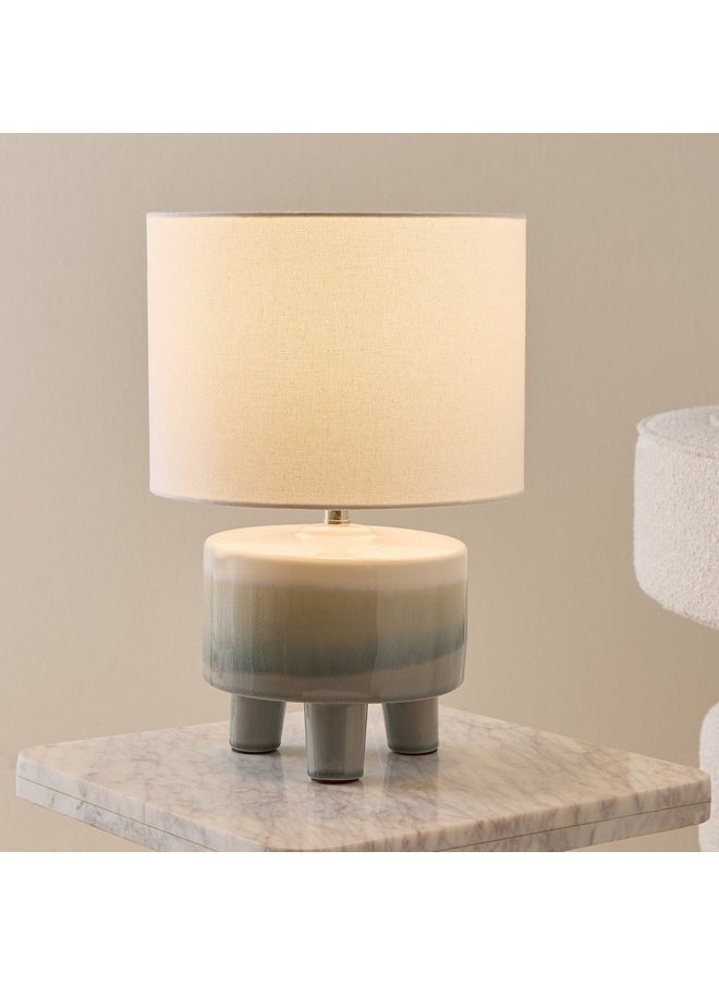 Nash Stoneware Base Table Lamp With Linen Shade 28 X 41 X 28 Cm