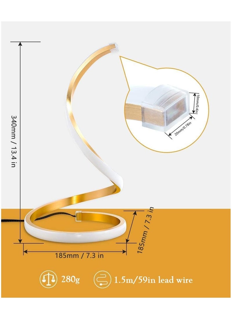 LED Bedside Lamp, Eye Protection, Dimmable Stepless Brightness, Table Lamp/Desk Lamp/Decorative Lighting for Bedroom