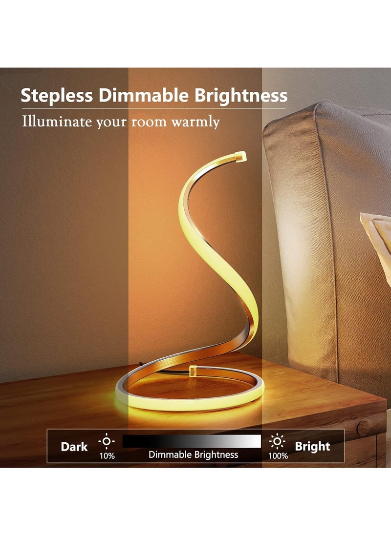 LED Bedside Lamp, Eye Protection, Dimmable Stepless Brightness, Table Lamp/Desk Lamp/Decorative Lighting for Bedroom