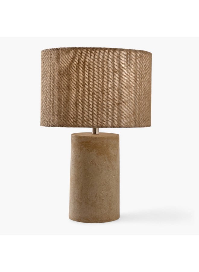 Nash Fiberclay Base Table Lamp With Linen Shade 30 X 46 X 30 Cm