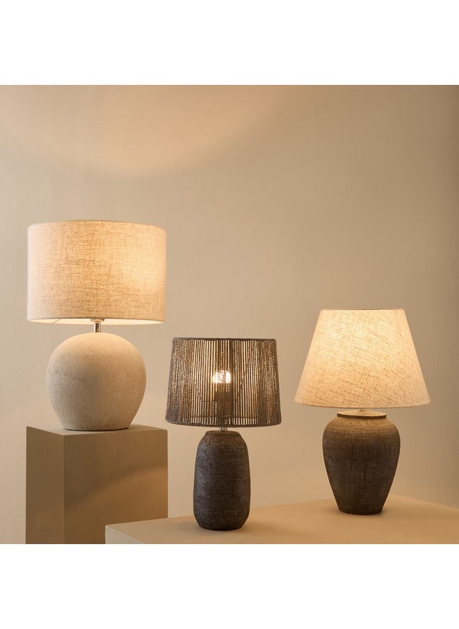 Nash Fiberclay Base Table Lamp With Linen Shade 30 X 46 X 30 Cm