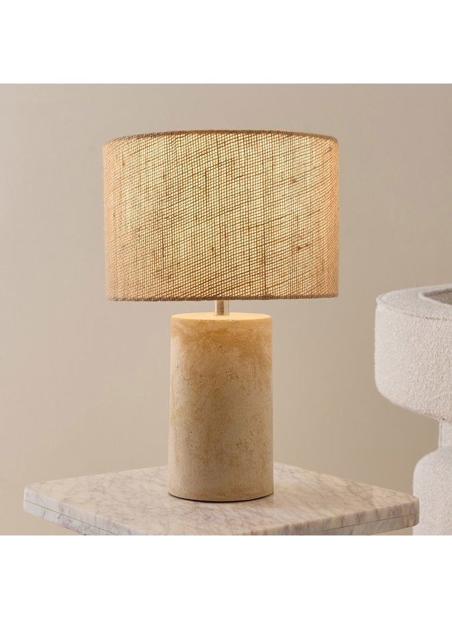 Nash Fiberclay Base Table Lamp With Linen Shade 30 X 46 X 30 Cm