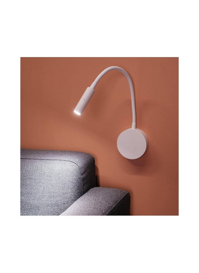 Gooseneck Wall Reading Light, LED Warm White Reading Wall Lamp Wall Mounted LED Reading Lamp Adjustable LED Wall Reading Light 3000K Wall Lamp with Switch for Bed Books Bedroom Living Room