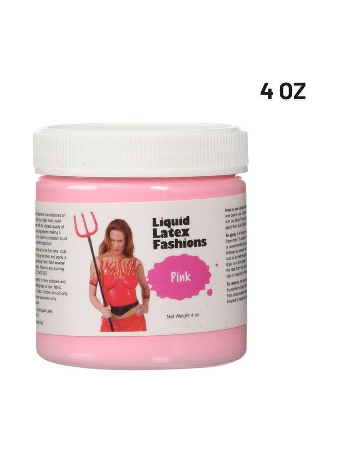 Pink 4 Oz - Liquid Latex Body Paint, Ammonia Free No Odor, Easy On and Off, Cosplay Makeup, Creates Professional Monster, Zombie Arts