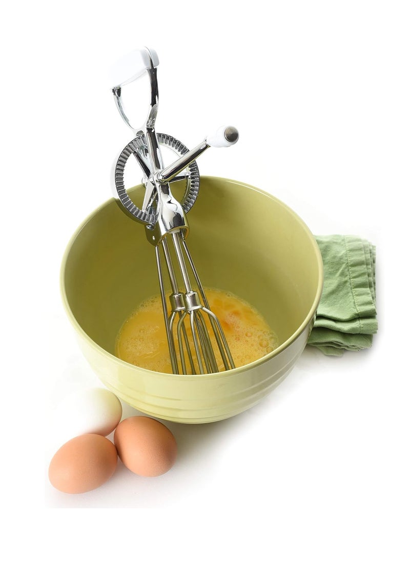 Norpro Egg Beater Classic Hand Crank Style 18/10 Stainless Steel Mixer 12 Inches