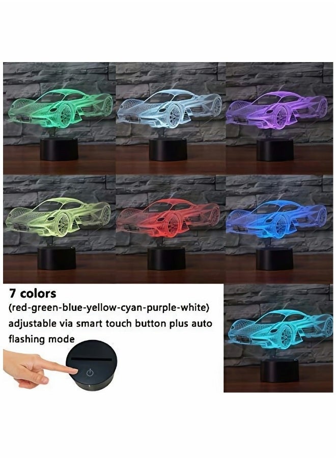 3D LED Illusion Lamp Night Light, Optical Bedside Table Night Lights