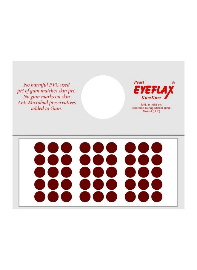 PEARL EYEFLAX Kumkum Round Dark Maroon Bindi PACK OF 2 (15 Flaps each box) (4)