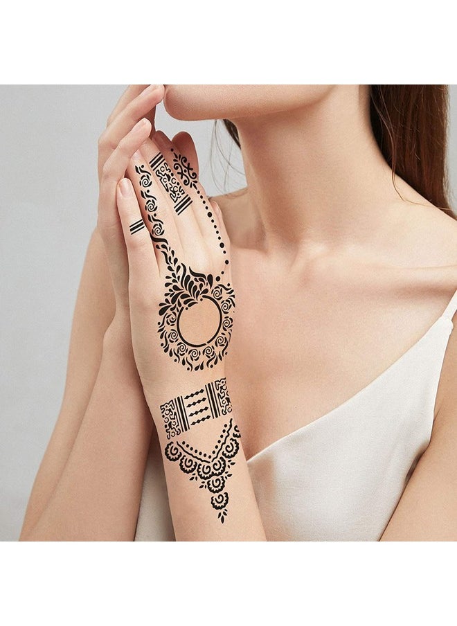 IVANA'S Premium Collection Large Heena Mehandi Tatto Stencil Set for Full Hand Arabian Design | Arabian Collection | Body Art | Heena Temporary Tatto for Girls & Women - (FD-07)