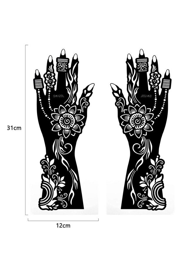 IVANA'S Premium Collection Large Heena Mehandi Tatto Stencil Set for Full Hand Arabian Design | Arabian Collection | Body Art | Heena Temporary Tatto for Girls & Women - (FD-07)