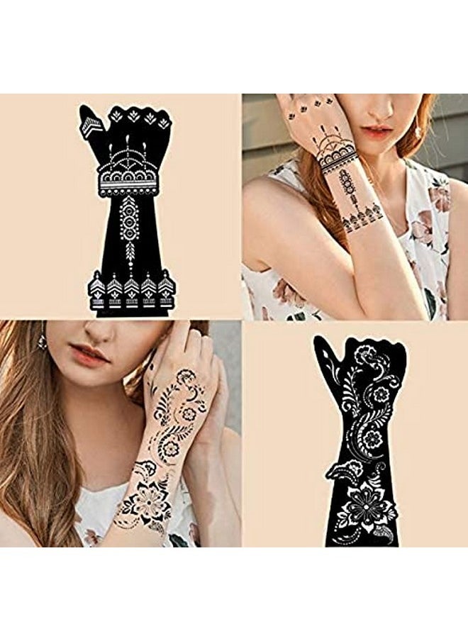 IVANA'S Premium Collection Large Heena Mehandi Tatto Stencil Set for Full Hand Arabian Design | Arabian Collection | Body Art | Heena Temporary Tatto for Girls & Women - (FD-07)