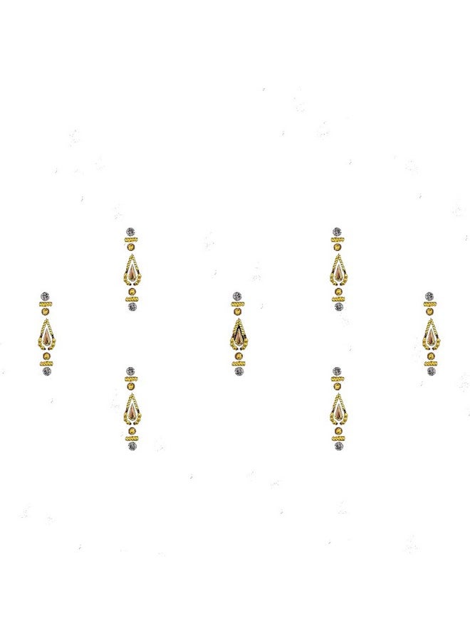 Comet Busters Long Beautiful Golden Bindi (BIN832)(18mm)