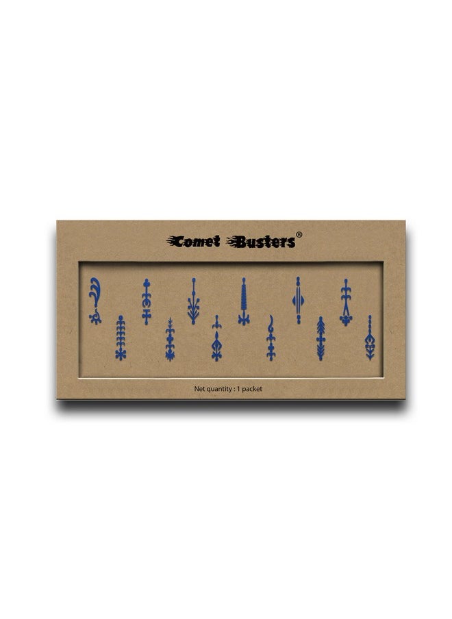 Comet Busters Long Fancy Blue Bindi (BIN705)