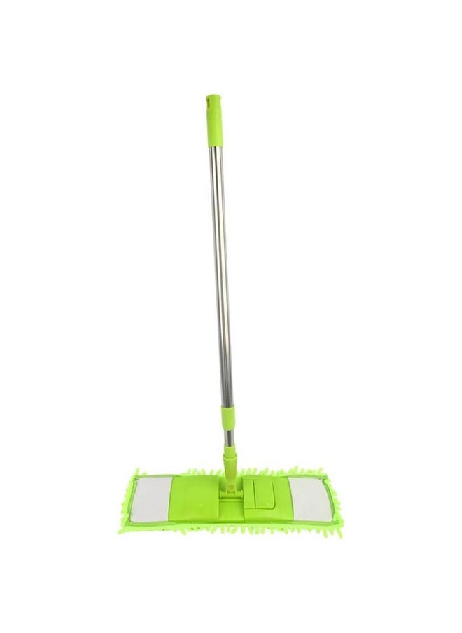 Kuber Industries Stainless Steel Microfiber Wiper for Floor Clearing|Hypoallergenic Chenille Microfiber Mop|Bsj-001|Green