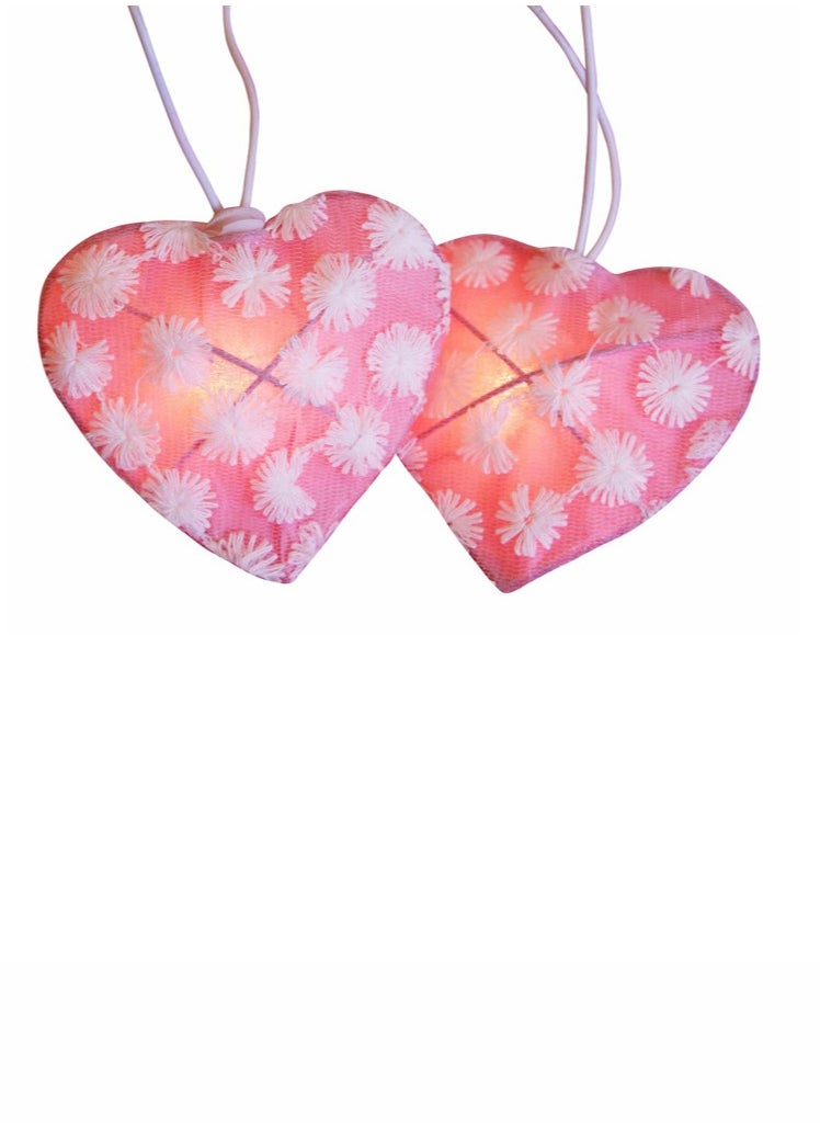 Heart-Shaped LED String Lights Light Pink 2M