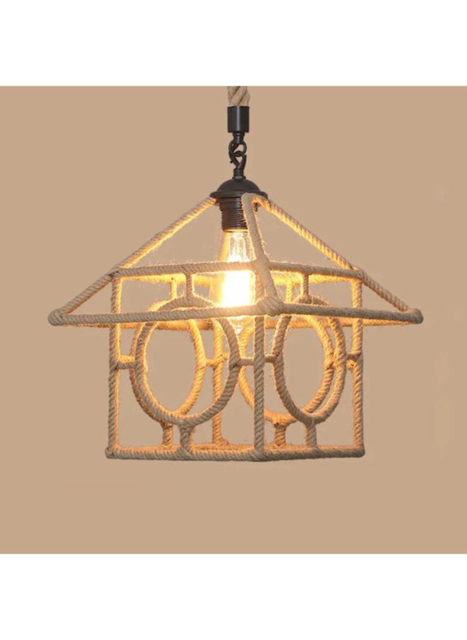 A F N LIGHTING Vintage Hemp Rope Pendant Light – Rustic Ceiling Fixture for Modern and Retro-Themed Interiors