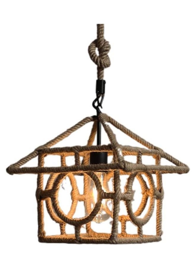 A F N LIGHTING Vintage Hemp Rope Pendant Light – Rustic Ceiling Fixture for Modern and Retro-Themed Interiors