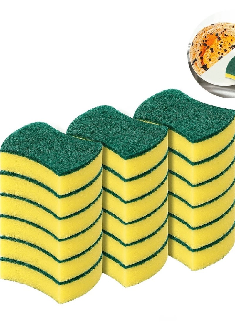 24pcs Cleaning Sponge, Dish Washing, Cleaning Cloth For Sink Or Kitchen Stove, Antibacterial Washable Cleaning Brush (Kitchen, Bathroom, Home, Household)