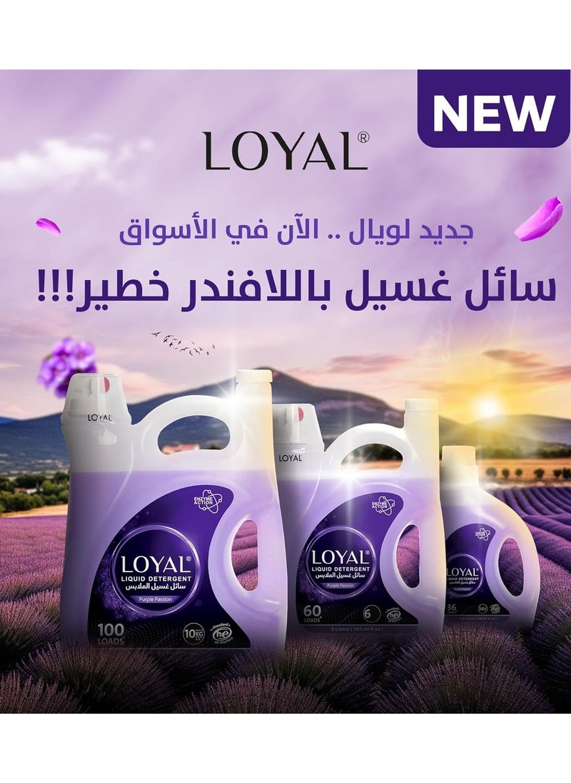 Liquid Detergent Purple Passion With Enzyme Action Up to 60 Loads - 3 Liters