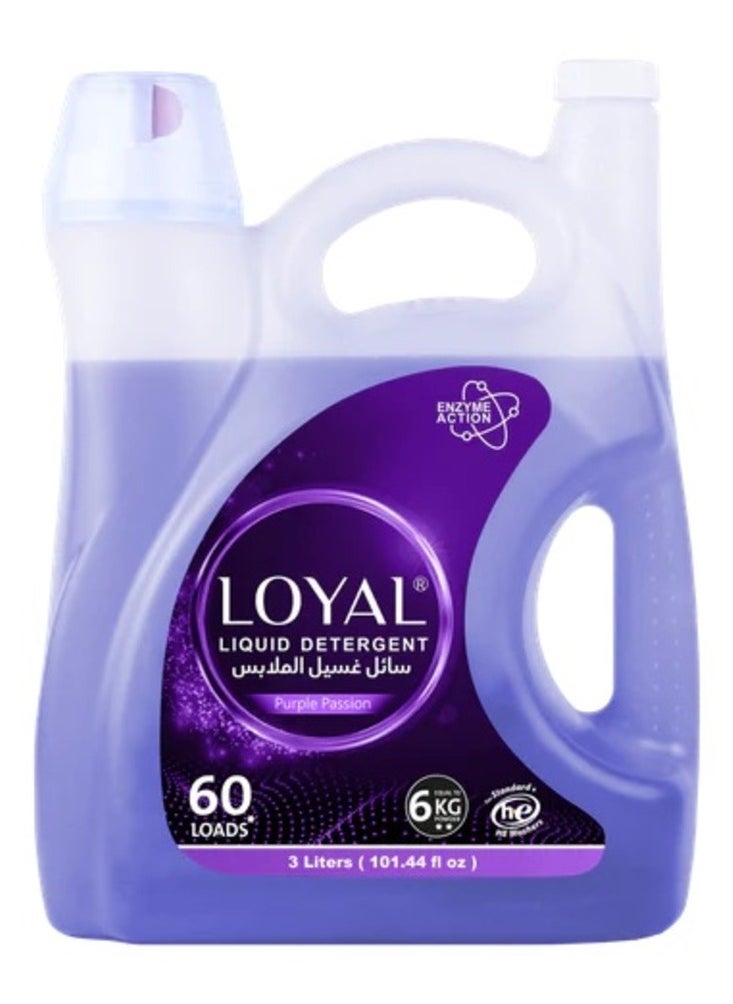 Liquid Detergent Purple Passion With Enzyme Action Up to 60 Loads - 3 Liters