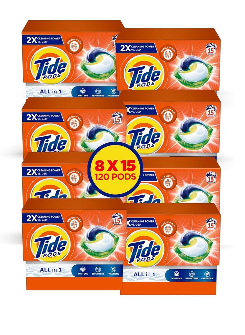 Tide Pods Capsules Regular 15CT Mega Box 120 Pcs