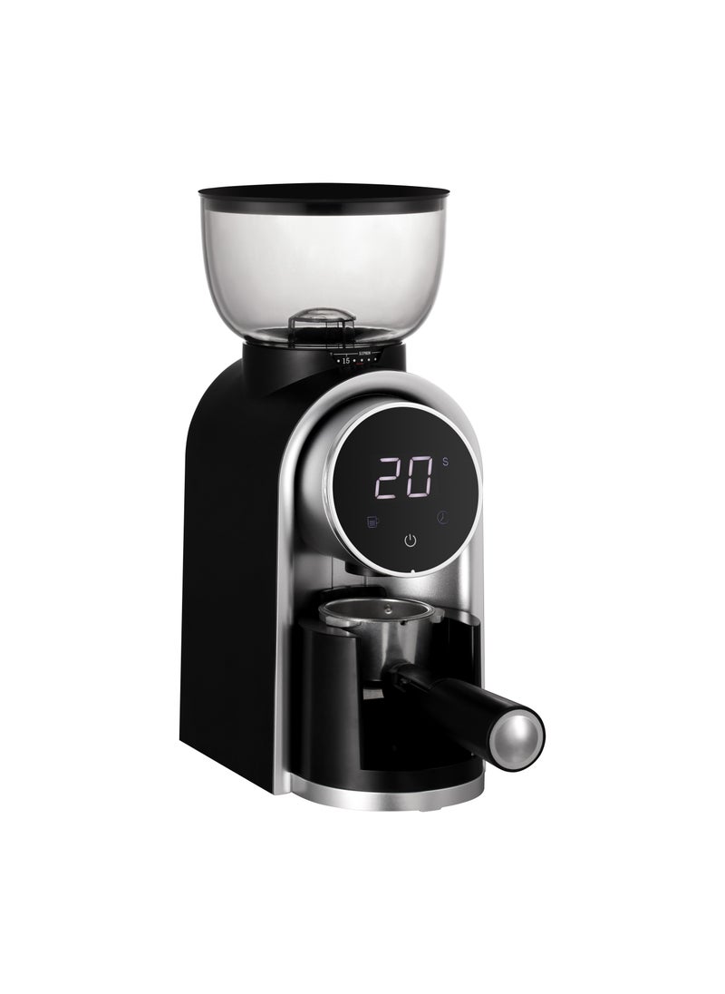 12-Cup Capacity, 25 Gears Precision Electric Coffee Grinder, Stainless Steel Body, LCD Visual Screen for flavors of Turkish/Espresso/Mocha/Drip/French Press