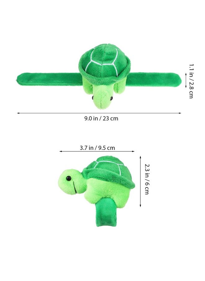 2Pcs Animal Slap Bracelets For Kids, Stuffed Animal Plush Slap Bracelets Bulk, Plush Turtle Wrist Slap Band Toy For Girls Boys Birthday Party Favors