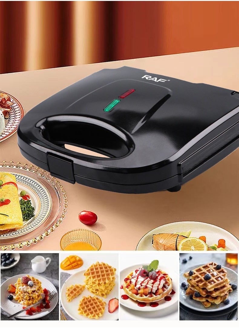 Household double-sided heating waffle maker, multifunctional electric breakfast machine