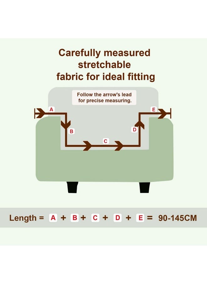 House of Quirk Modern Polyester Universal Flexible/Stretchable Single Seater Geometric Sofa Cover/Sofa Slipcover for Couch (Multi Prism, 90-145cm)