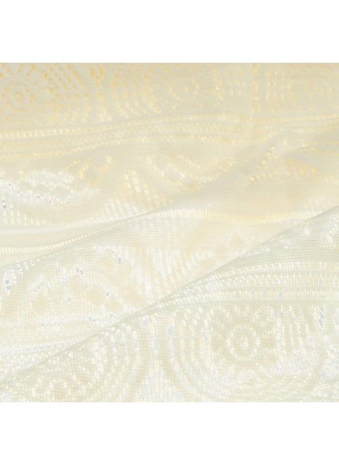 Kuber Industries Cotton 3 Seater Sofa Cover Set|Premium Cotton & Geometric Design|Pack of 2 (Cream)-CTKTC022237