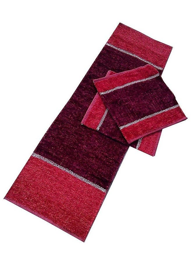 Yellow Weaves Polyester 5 Seater Solid Sofa Seat Cover (Red And Maroon)