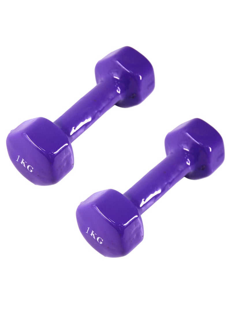 Set Of 2 Fitness Dumbbells - 2 x 1 kg 2 x 1kg