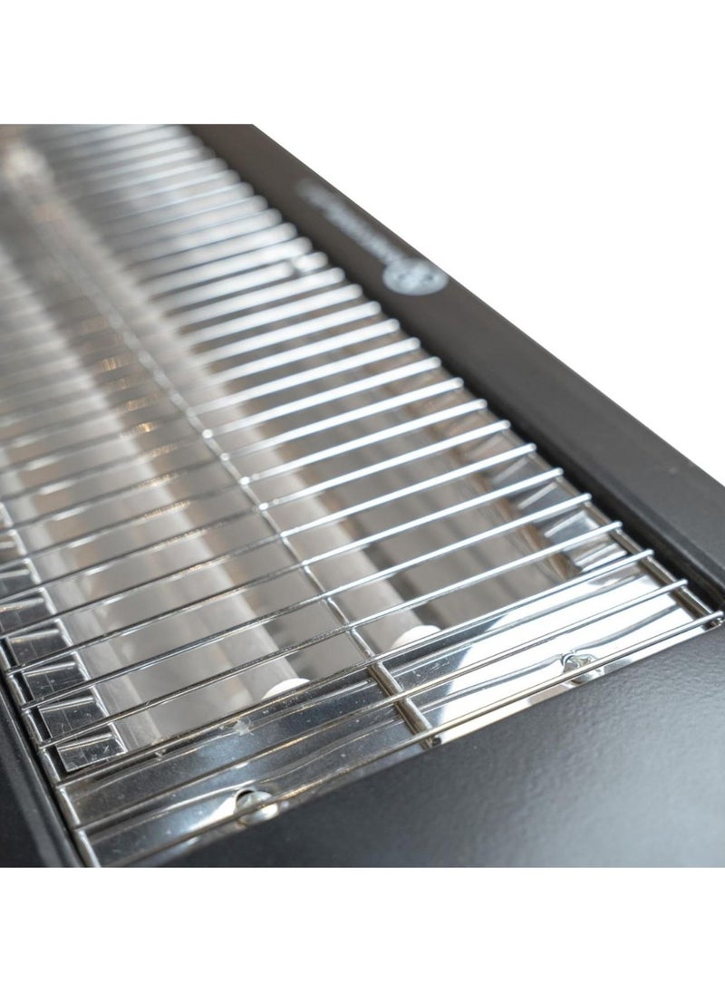 Electric Quartz Heater 2000W 3 Heating Zone Auto Shut-off.