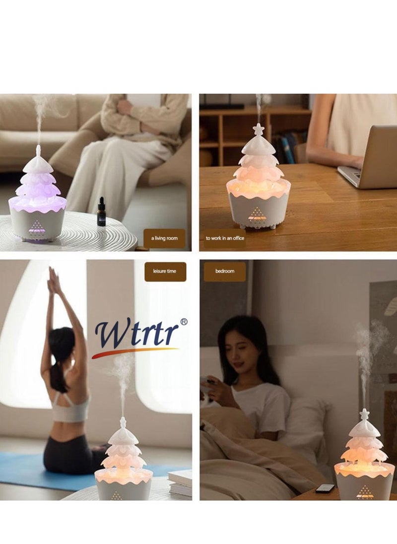 Christmas Tree Diffuser, Remote Control Christmas Tree Air Humidifier and Aromatherapy Diffuser, 7 Color Christmas Tree Essential Oil Diffuser with Timer for Christmas Home Decor Gift