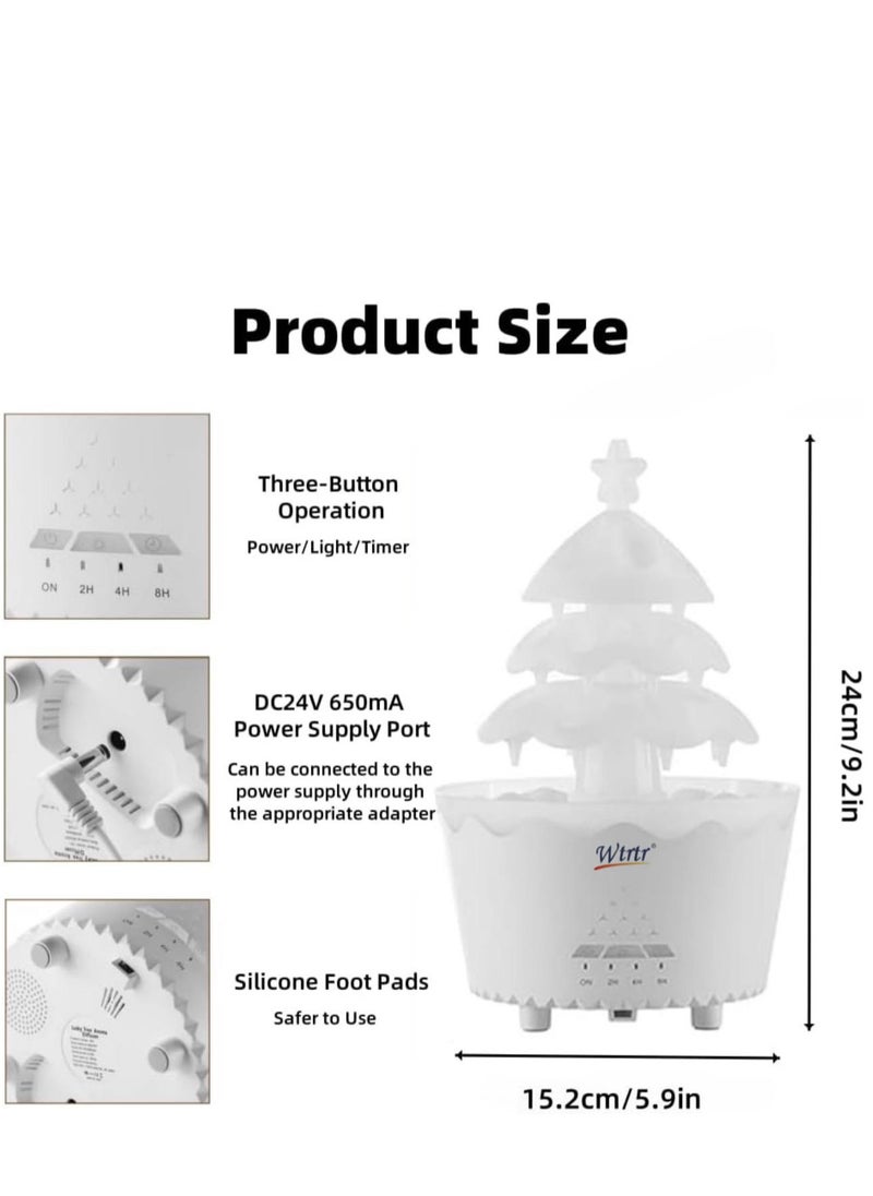 Christmas Tree Diffuser, Remote Control Christmas Tree Air Humidifier and Aromatherapy Diffuser, 7 Color Christmas Tree Essential Oil Diffuser with Timer for Christmas Home Decor Gift