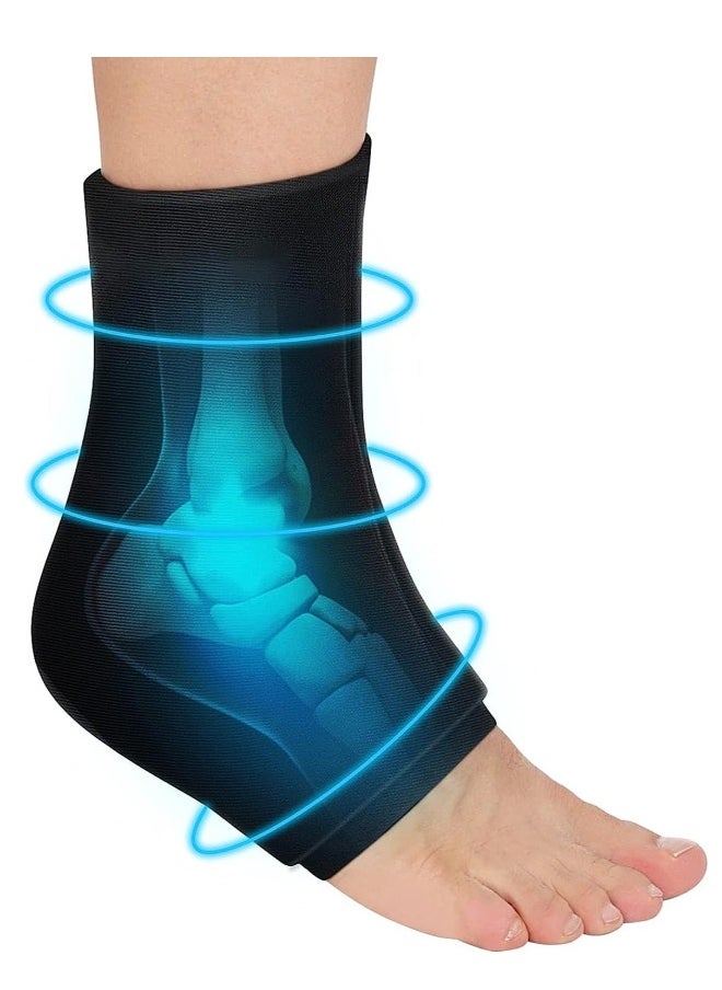 Ankle Ice Pack Wrap Flexible for Injuries Reusable Gel