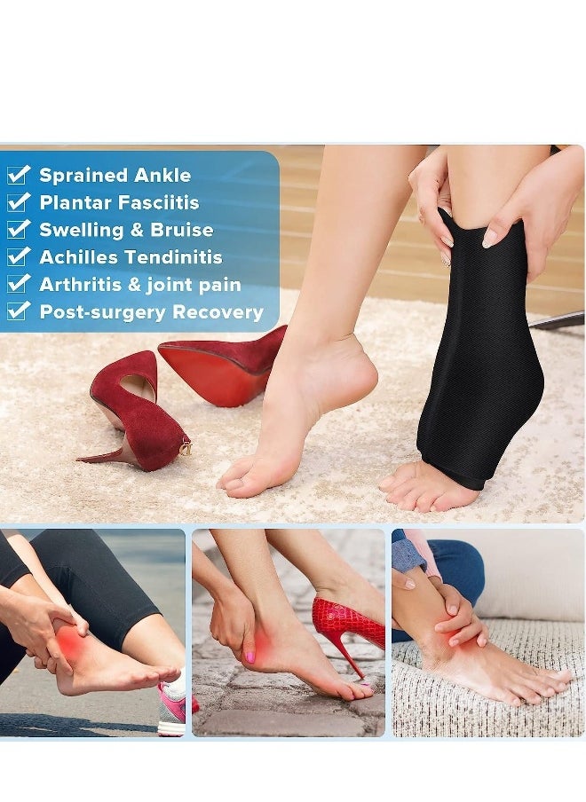 Ankle Ice Pack Wrap Flexible for Injuries Reusable Gel