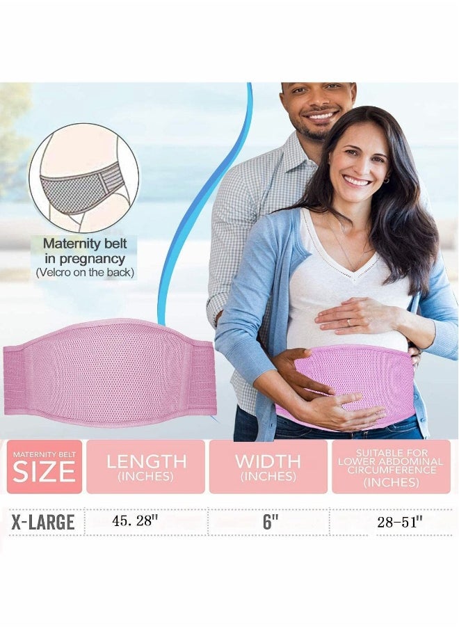 Maternity Belt Pregnancy Support Belt Belly Band Relieve Lower Back, Pelvic and Hip Pain (Breathable/Adjustable)