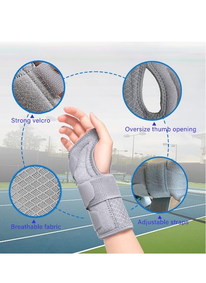 Adjustable Carpal Tunnel Wrist Brace for Pain Relief, Arthritis and Tendonitis Support, Unisex, Fits Right and Left Hand, Medium Size