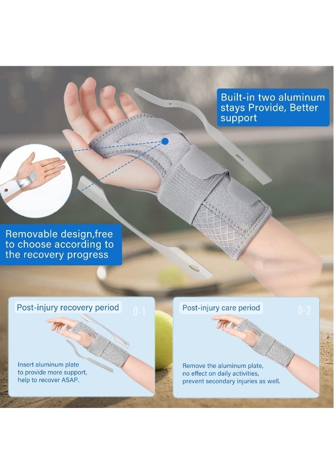 Adjustable Carpal Tunnel Wrist Brace for Pain Relief, Arthritis and Tendonitis Support, Unisex, Fits Right and Left Hand, Medium Size