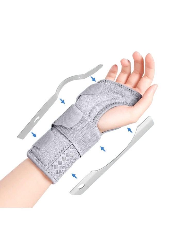 Adjustable Carpal Tunnel Wrist Brace for Pain Relief, Arthritis and Tendonitis Support, Unisex, Fits Right and Left Hand, Medium Size