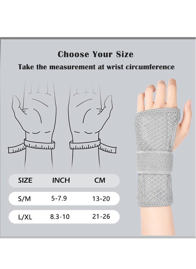 Adjustable Carpal Tunnel Wrist Brace for Pain Relief, Arthritis and Tendonitis Support, Unisex, Fits Right and Left Hand, Medium Size