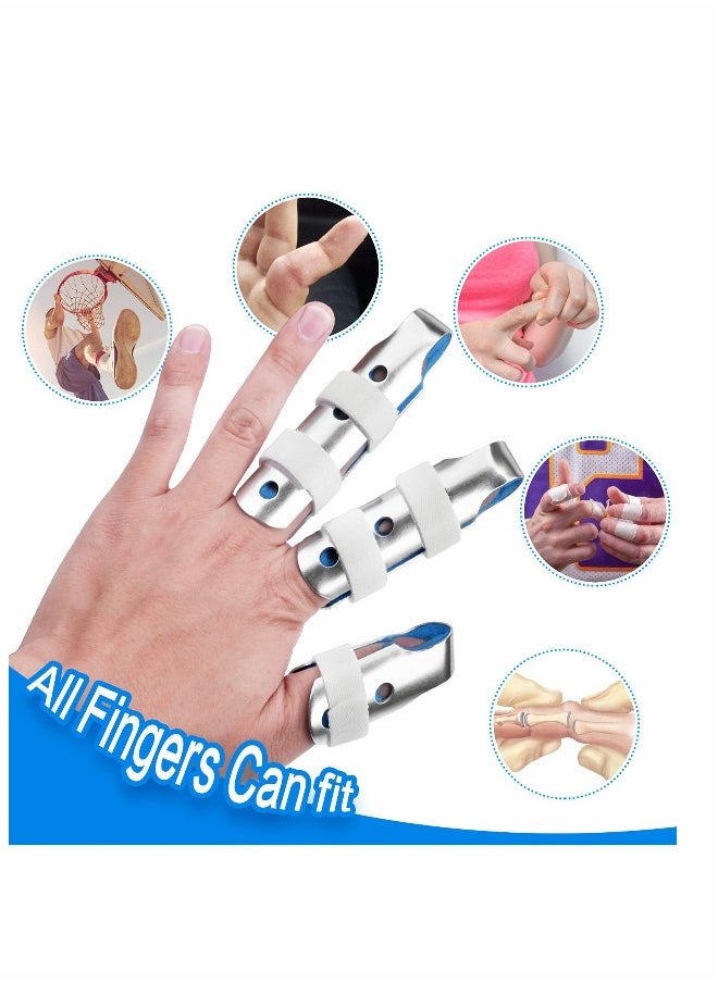 Finger Splint, 3 Size Aluminum Finger Splints, Metal Finger Support