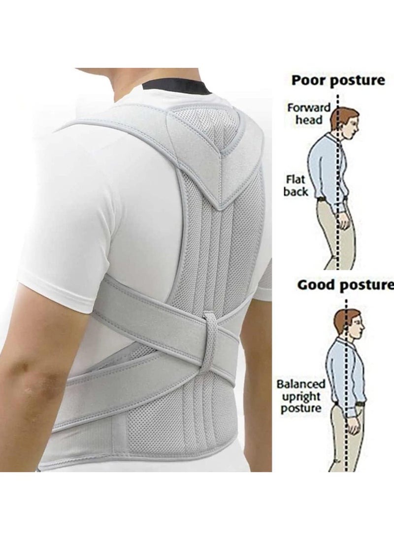 Trendify Postural Belt Correction Belt, Shoulder Corrector Posture Corrector Invisible Orthopedic Corset Straight Back Support and Shoulder Straightener Elastic Band(L)