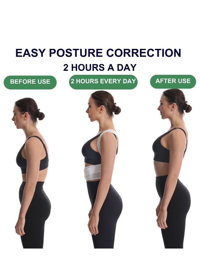 Posture Corrector for Women and Men, Adjustable Breathable Back Straightener, Clavicle Support, Relax Neck, Shoulder