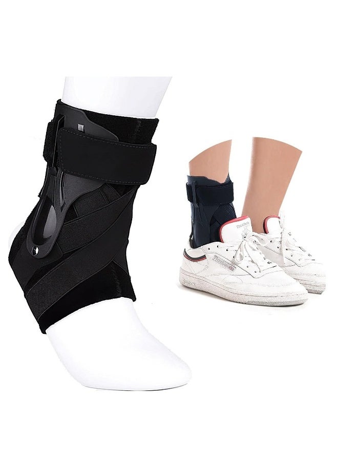 1 Pack Ankle Stabilizer Brace Arch Support for Plantar Fasciitis Relief Foot/Heel Pain Sprain Basketball Football (M)