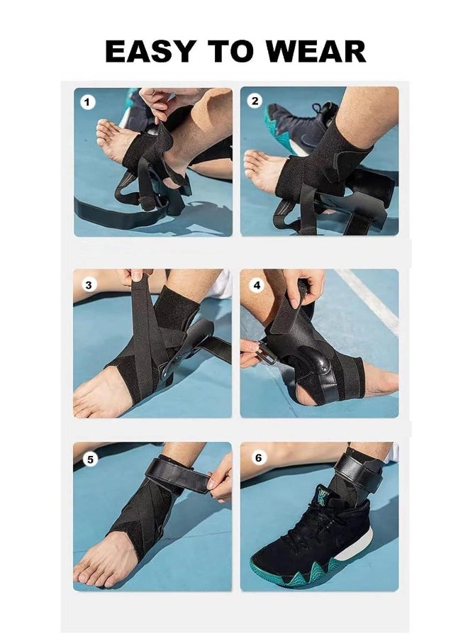 1 Pack Ankle Stabilizer Brace Arch Support for Plantar Fasciitis Relief Foot/Heel Pain Sprain Basketball Football (M)