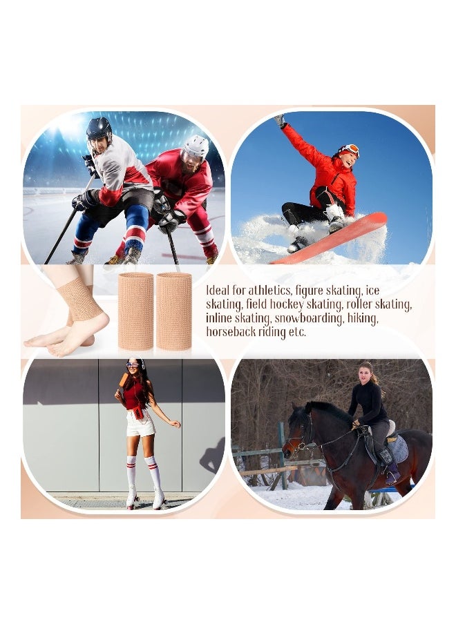 Cross Ankle Gel Sleeves, Padded Skate Socks, Skateboard Accessories, Ankle Pads, Ankle Compression Sleeve, Ankle Protector Brace, for Skating Riding Ski, Ankle Protection, Foot Support Socks