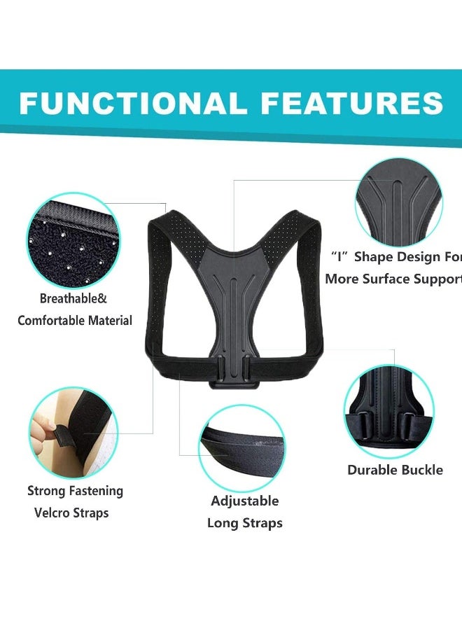 Posture Corrector for Women and Men, Adjustable Shoulder Straps Back Brace/Back Straightener / Posture Trainer Effective for Neck, Shoulder, Upper Back Pain Relief and Posture Trainer (Large)