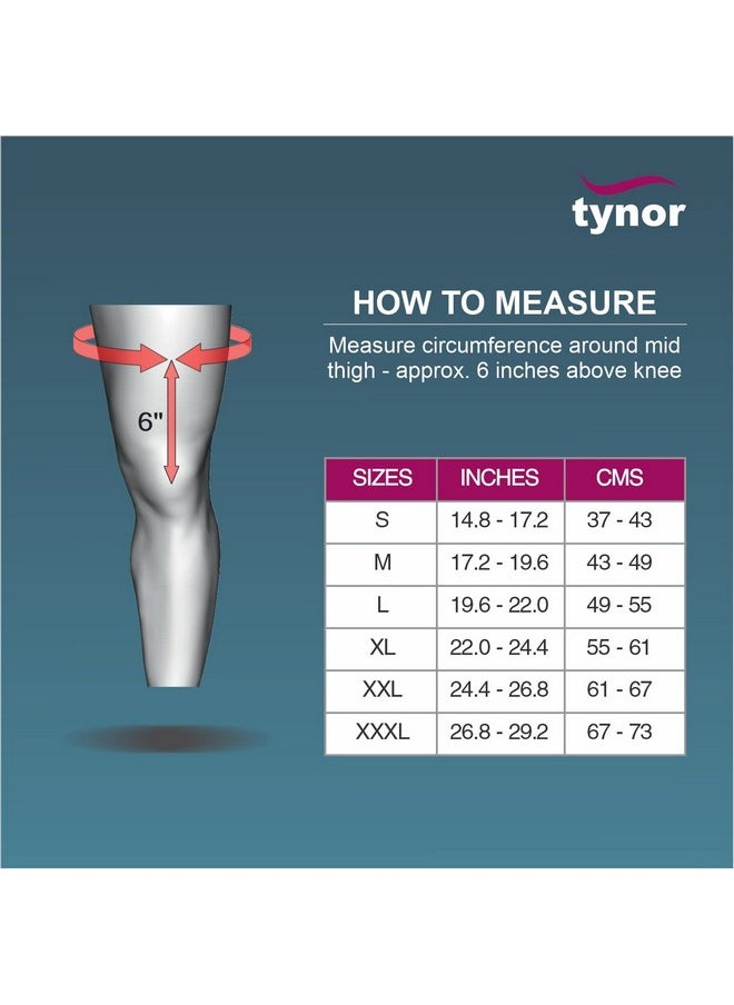 Tynor Knee Support Hinged (Neoprene), for Joint Stability & Pain Relief | for Sports, Gym Supports Injury Recovery | Durable & Comfortable, For Men & Women | 1 Unit (Grey, Medium)