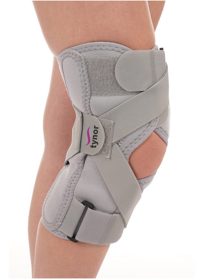 Tynor OA Knee Support (Neo) | Joint Support, Pain Relief for Men & Women | Comfortable & Durable, Left Leg Support, Pack of 1 (Grey, XL)